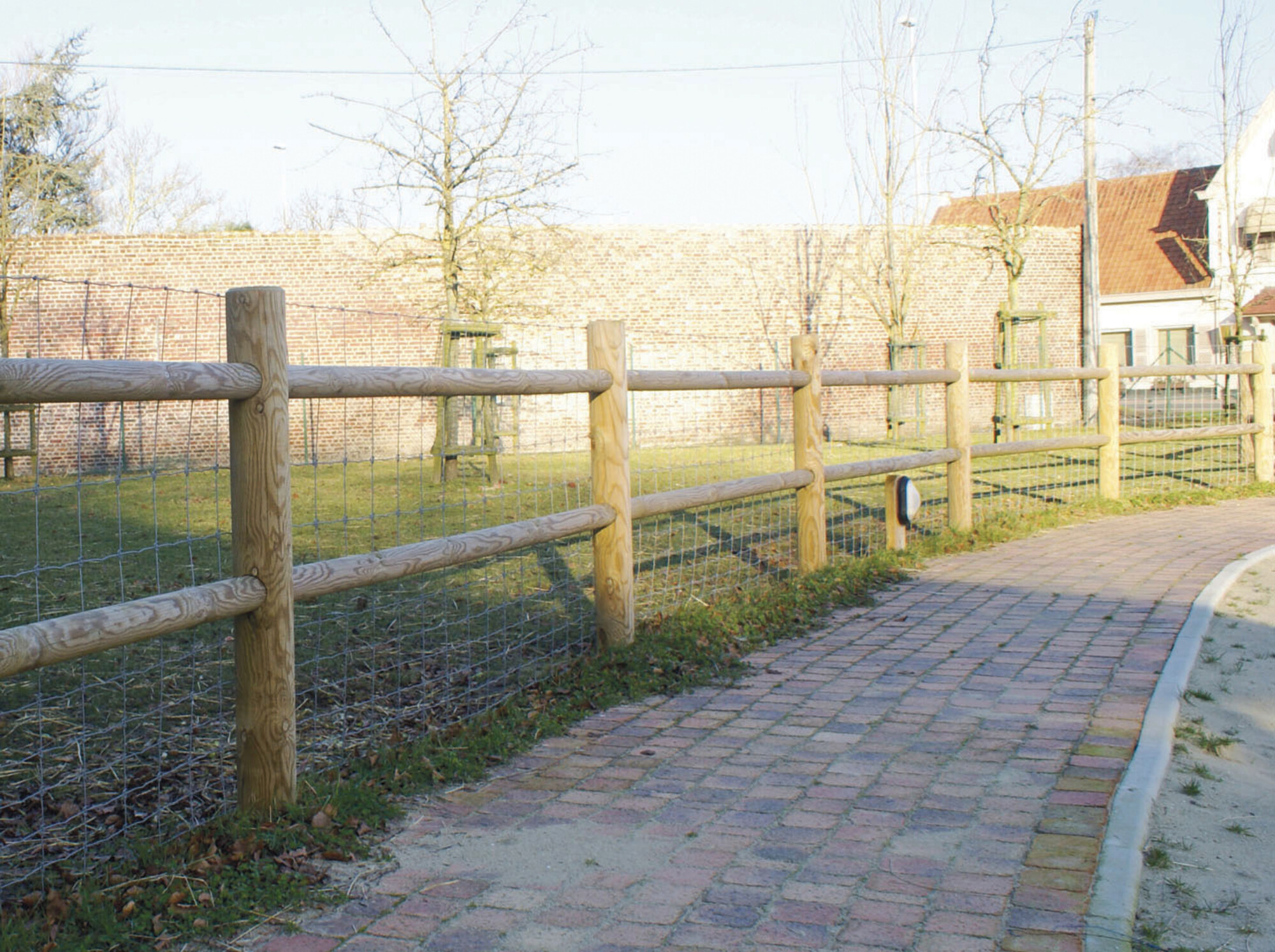 Omheining rondhout 07563